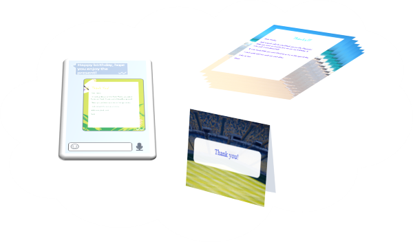 Various formats available through iThank.UK